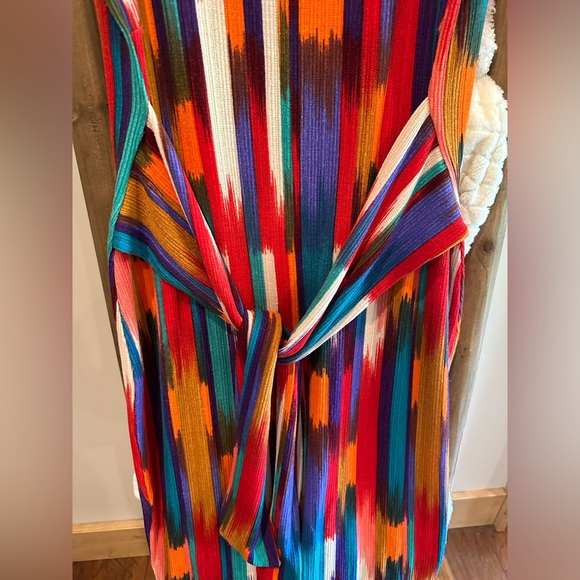 Tank dress, colorful, tie waist 3X - Picture 2 of 4